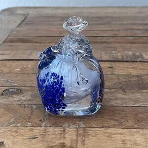 Hand-Blown Art Glass Abstract Sculpture 4.5" Decor Handcrafted